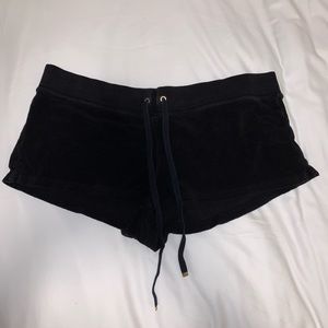 Juicy Couture Black Terry Cloth Shorts